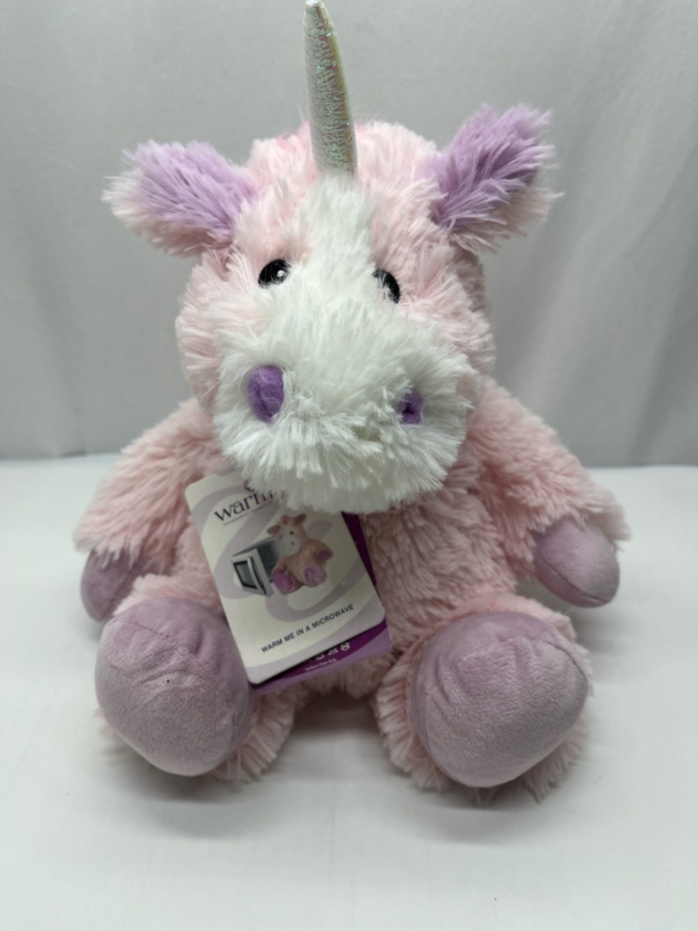 Plush Pink & Purple Unicorn Stuffed Toy - Microwaveable Comfort Plush